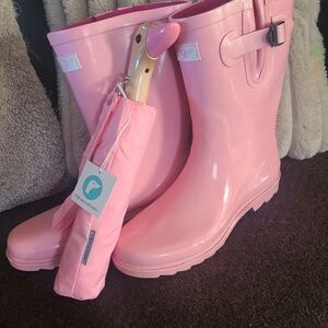Duck Head Glossy Pink Women's Boots